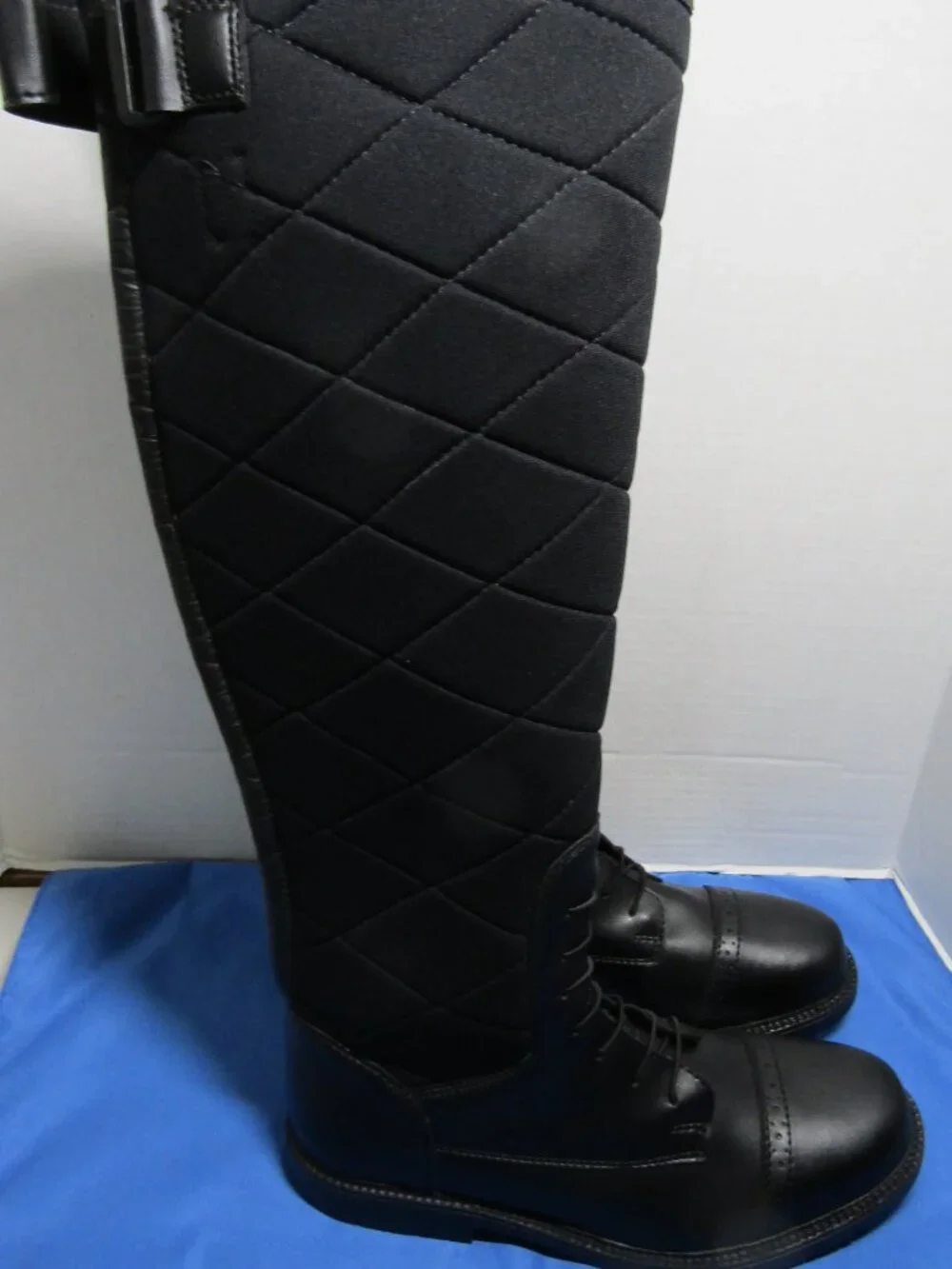 Tuff Rider Black Ladies Tall Alpine Quilted Field Boots S-7 #3057-R167 NEW
